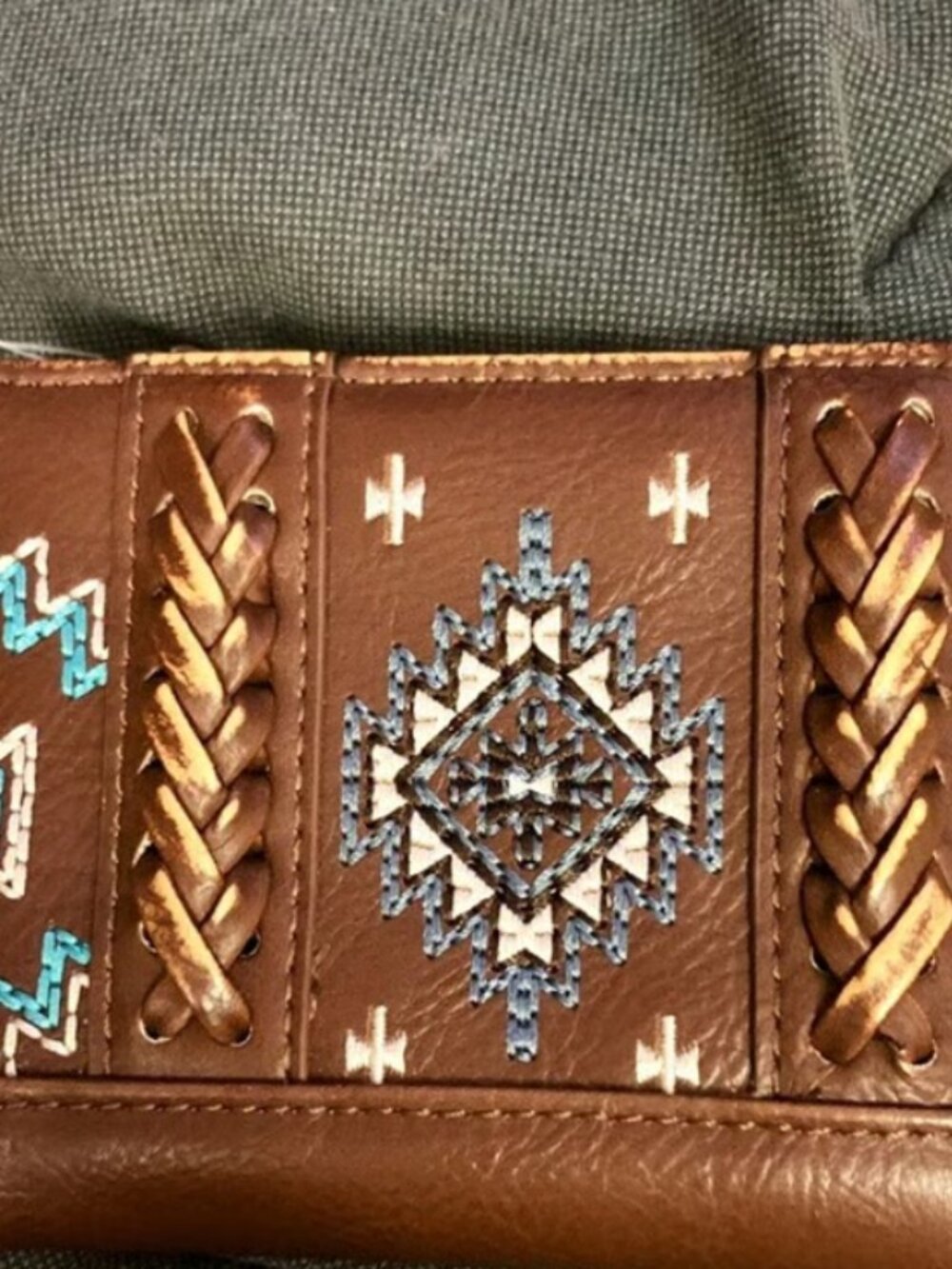 Montana West Brown Leather Bifold Wallet